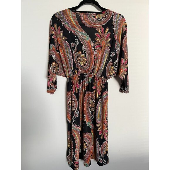 5th & Love Black Multi-Color Damask Design Dress - Size XL - Picture 8 of 11